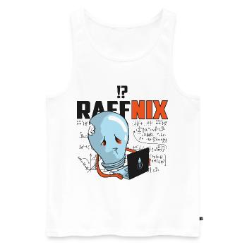 Raffnix Light Bulb - Men's Premium Organic Tank Top - white - Front - Michal (187cm)