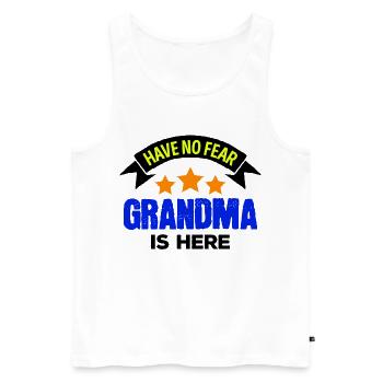 Grandmother Grandma Cool Statement Lieblingsomi Omi - Men's Premium Organic Tank Top - white - Front - AI Model Male 178 light (178cm)
