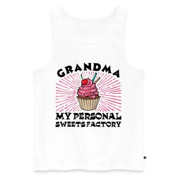 Cool Humorous Grandma Statement Grandmother Grandchild - Men's Premium Organic Tank Top - white - Front - Michal (187cm)