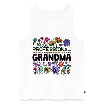 Grandmother Grandma Old Woman All the best statement - Men's Premium Organic Tank Top - white - Front - Michal (187cm)