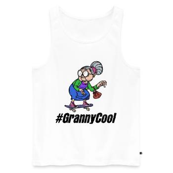 Cool Großmutter Oma Spruch Alte Frau Brille - Männer Premium Bio Tank Top - Weiß - Vorne - Michal (187cm)