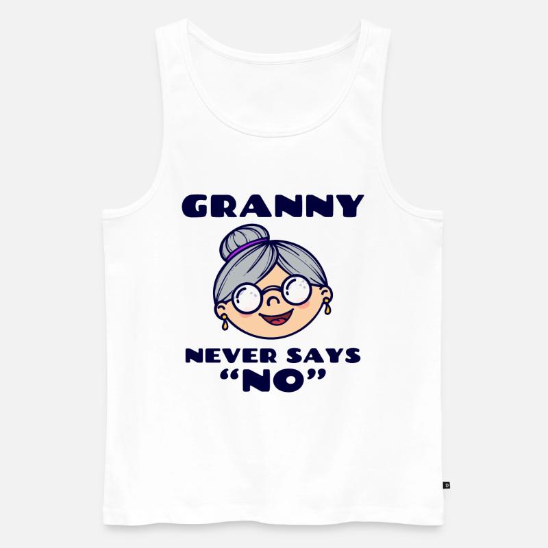 Lieblingsomi Großmutter Oma Statement Brille - Männer Premium Bio Tank Top - Weiß