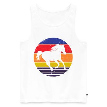 Icelandic Horses Horse Love Gallop Horses Riding - Men's Premium Organic Tank Top - white - Front - AI Model Male 178 light (178cm)