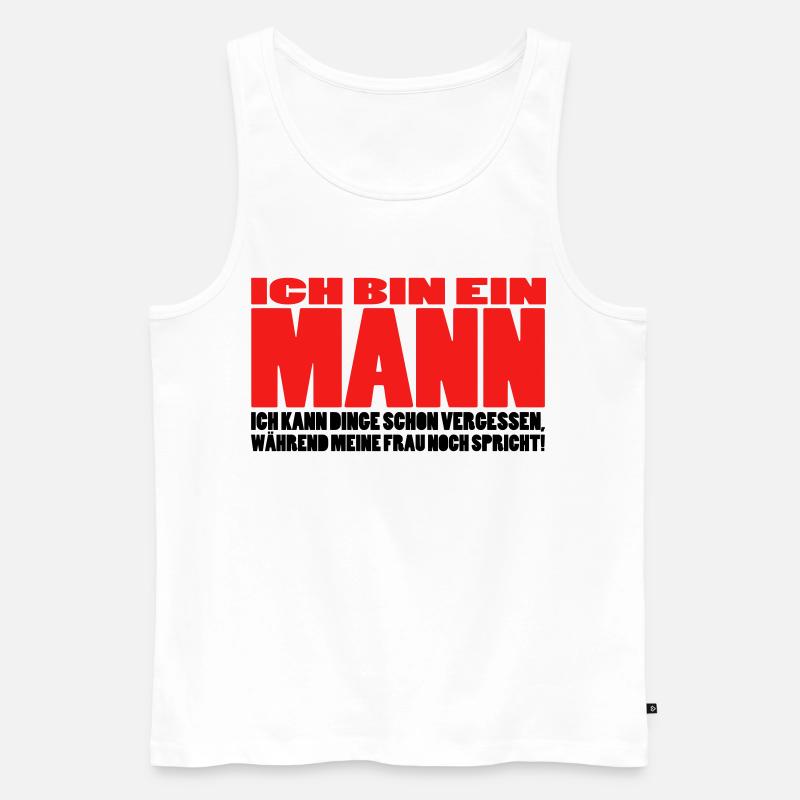 mann spruch witzig männer ehemann ehe - Männer Premium Bio Tank Top - Weiß