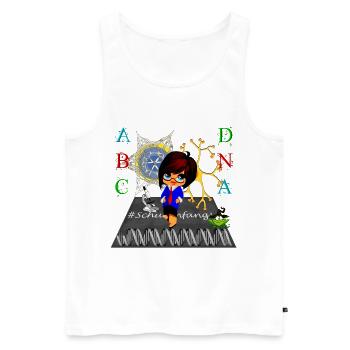 Einschulung schlau wie Mama - Männer Premium Bio Tank Top - Weiß - Vorne - Michal (187cm)
