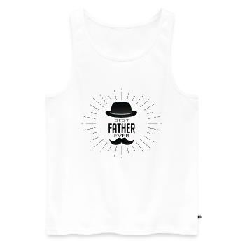 Best Father Ever - Men's Premium Organic Tank Top - white - Front - Michal (187cm)