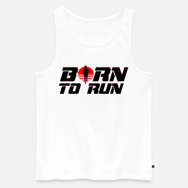 Runner - Männer Premium Bio Tank Top - Weiß