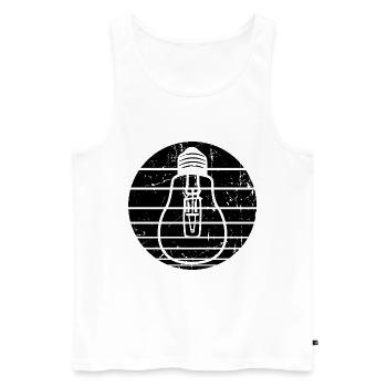 Light bulb - Men's Premium Organic Tank Top - white - Front - Michal (187cm)