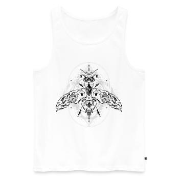 Geometrisch Psychodelisch Insekten Muster Pattern - Männer Premium Bio Tank Top - Weiß - Vorne - AI Model Male 178 light (178cm)