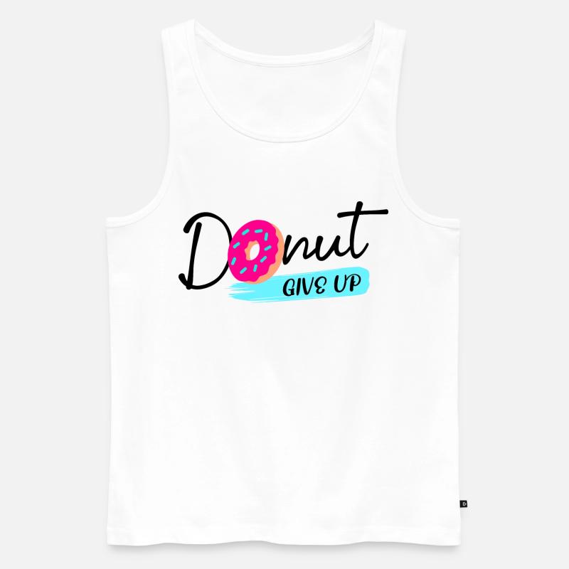 Donut Süßigkeiten Statement Naschen Lecker - Männer Premium Bio Tank Top - Weiß