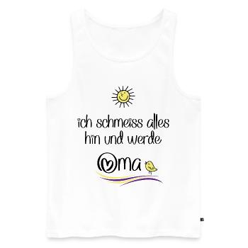 Oma werden - Männer Premium Bio Tank Top - Weiß - Vorne - Michal (187cm)