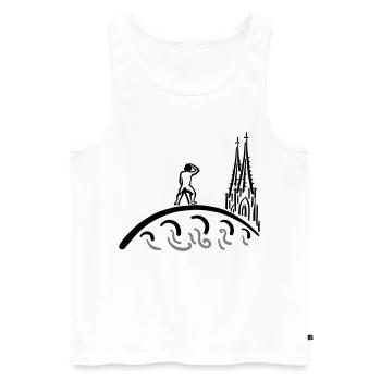 Regensburg Bruckmandl Kids - Männer Premium Bio Tank Top - Weiß - Vorne - AI Model Male 178 light (178cm)