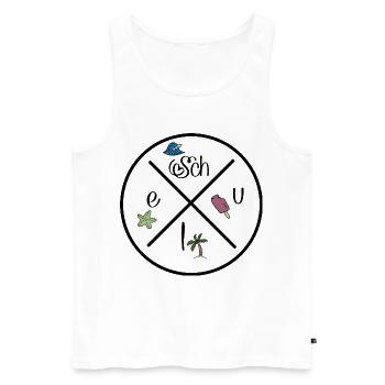 Lustige Geschenke für Kinder - Männer Premium Bio Tank Top - Weiß - Vorne - Michal (187cm)