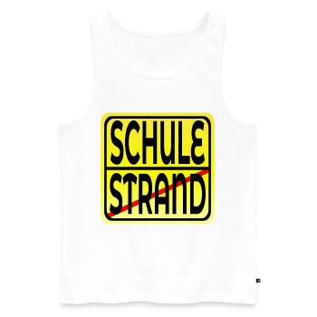 Ferienende Schulanfang - Männer Premium Bio Tank Top - Weiß - Vorne - Michal (187cm)