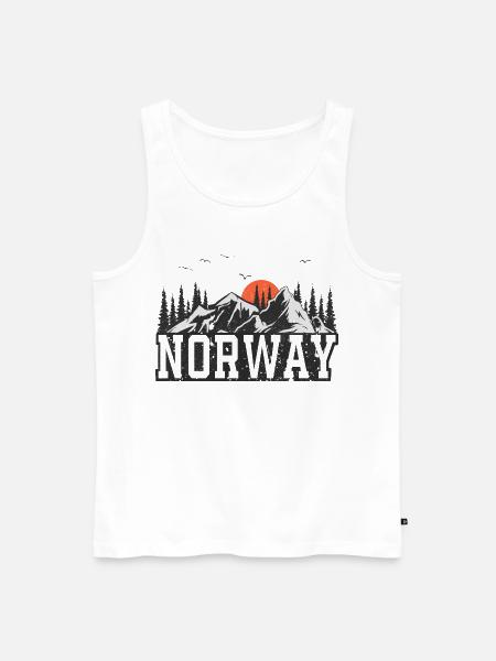 Norway - Men's Premium Organic Tank Top - white