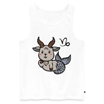 Astronomie Sternbild Horoskop Steinbock Tierkreis - Männer Premium Bio Tank Top - Weiß - Vorne - Michal (187cm)