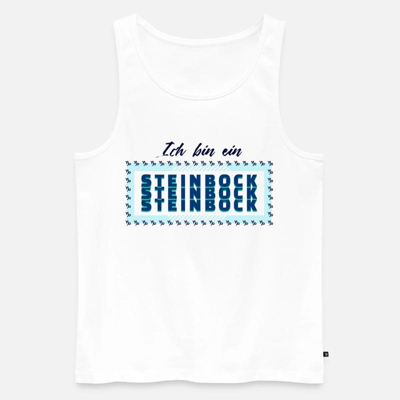 Tierkreiszeichen Steinbock Statement Horoskop - Männer Premium Bio Tank Top - Weiß