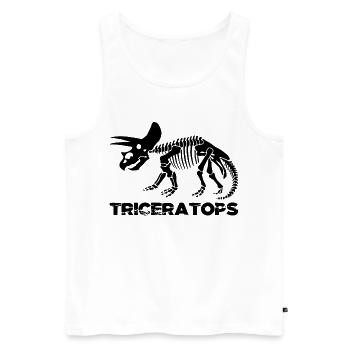 Black triceratops skeleton - Men's Premium Organic Tank Top - white - Front - Michal (187cm)