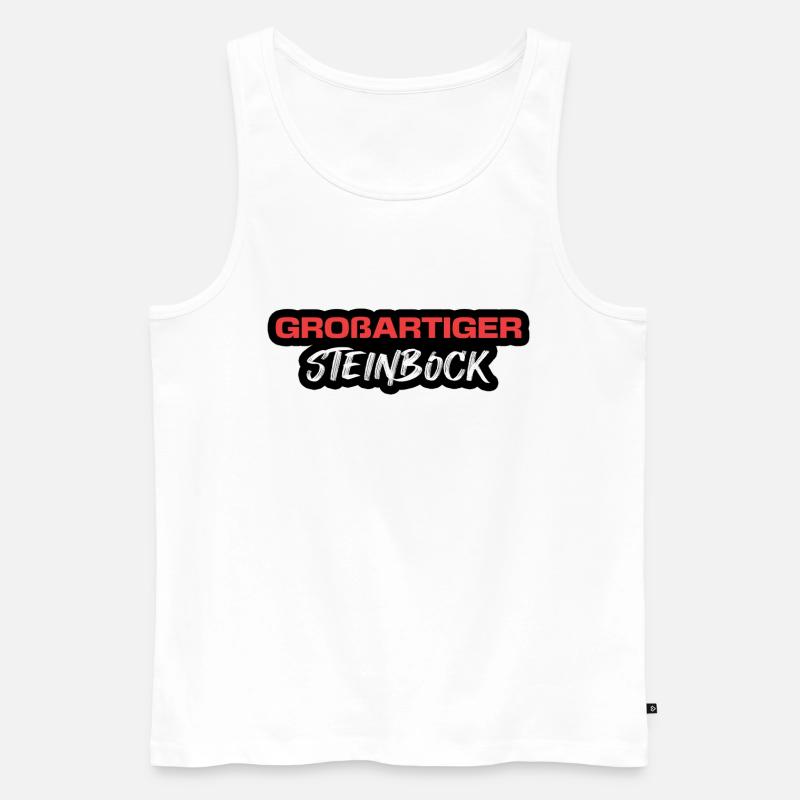 Tierkreis Horoskop Steinbock Statement Astrologie - Männer Premium Bio Tank Top - Weiß