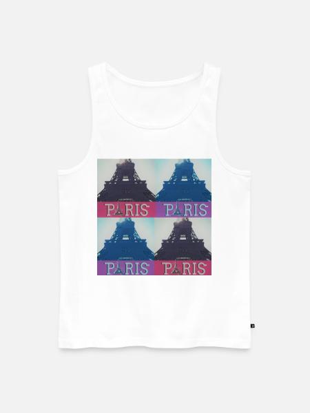 paris eiffel - Männer Premium Bio Tank Top - Weiß