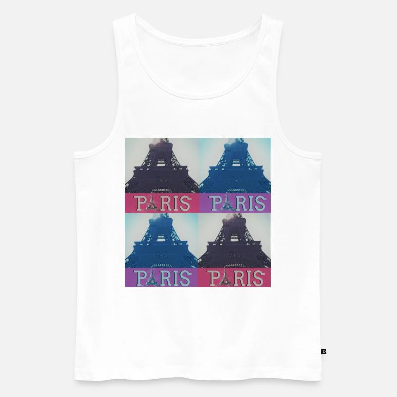 paris eiffel - Männer Premium Bio Tank Top - Weiß