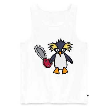 Antarktis Cool Pinguin Vogel Tier - Männer Premium Bio Tank Top - Weiß - Vorne - AI Model Male 178 light (178cm)