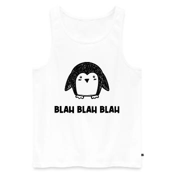 Pingouin disant oiseau animal froid Antarctique - Débardeur bio Premium Homme - blanc - Devant - Michal (187cm)