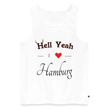 I love Hamburg - Männer Premium Bio Tank Top - Weiß - Vorne - AI Model Male 178 light (178cm)
