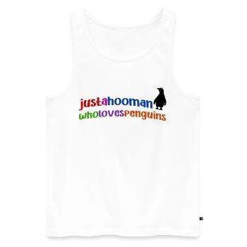 Penguin Cool Statement Animal South Pole Bird - Men's Premium Organic Tank Top - white - Front - AI Model Male 178 light (178cm)