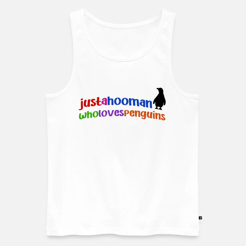 Pinguin Cool Statement Tier Südpol Vogel - Männer Premium Bio Tank Top - Weiß