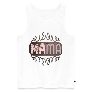Geschenkideen für MAMA - MUTTERTAG - Männer Premium Bio Tank Top - Weiß - Vorne - Michal (187cm)