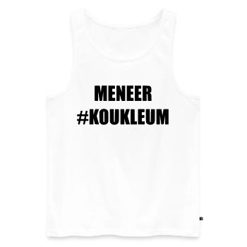 Mr. Koukleum Für Männer, denen kalt ist * - Männer Premium Bio Tank Top - Weiß - Vorne - Michal (187cm)