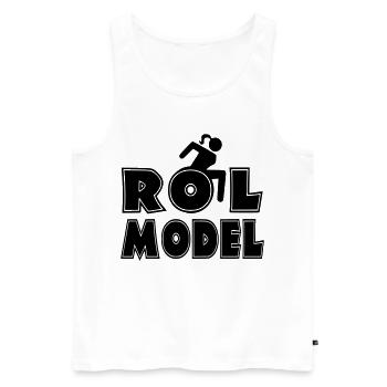 Every wheelchair user is a role model. Wife* - Men's Premium Organic Tank Top - white - Front - AI Model Male 178 light (178cm)