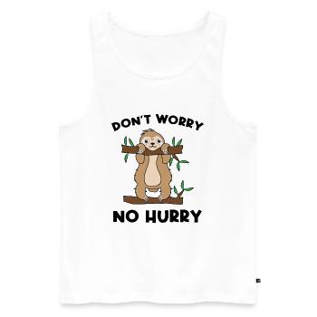Animal Jungle Statement Sloth Relax Jungle - Men's Premium Organic Tank Top - white - Front - AI Model Male 178 light (178cm)