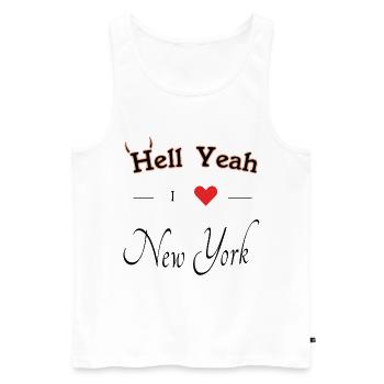 hell yeah i love New York - Männer Premium Bio Tank Top - Weiß - Vorne - AI Model Male 178 light (178cm)