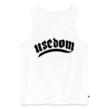 Chemise de l’île d’Usedom - Débardeur bio Premium Homme - blanc - Devant - Michal (187cm)