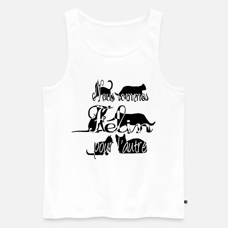 Katze - Männer Premium Bio Tank Top - Weiß