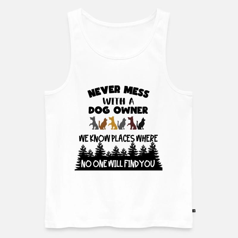 Ein Hundebesitzer kennt gute Verstecke * - Männer Premium Bio Tank Top - Weiß