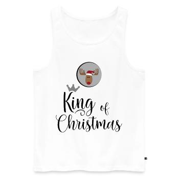 King of Christmas - Men's Premium Organic Tank Top - white - Front - Michal (187cm)