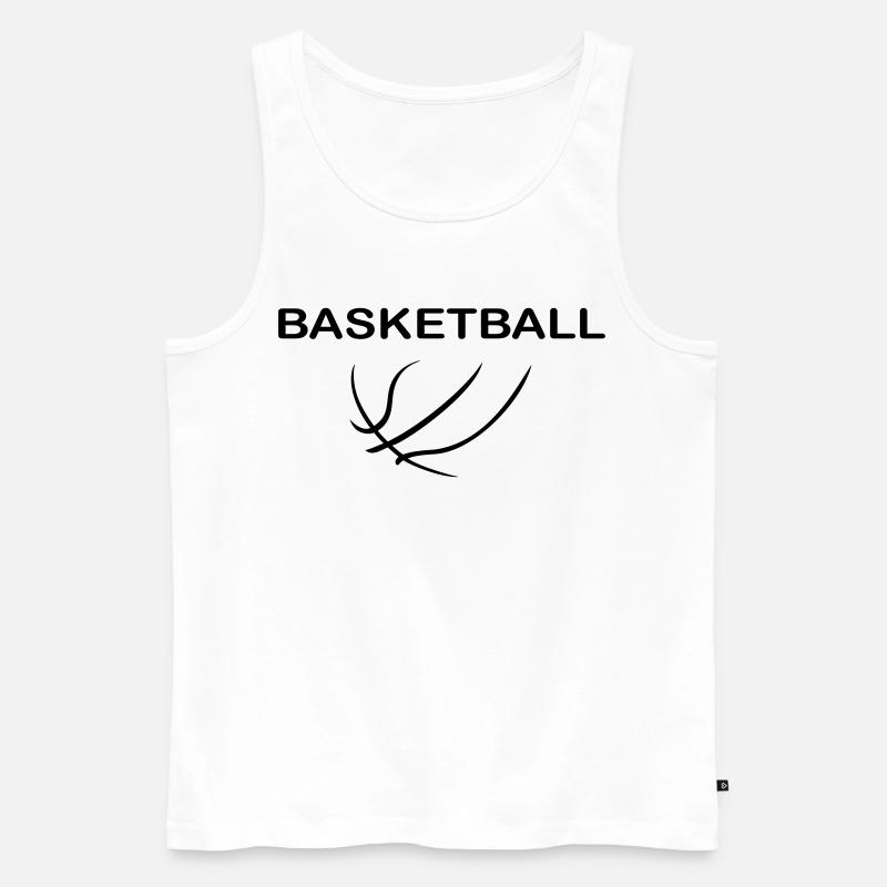 Basketball - Männer Premium Bio Tank Top - Weiß