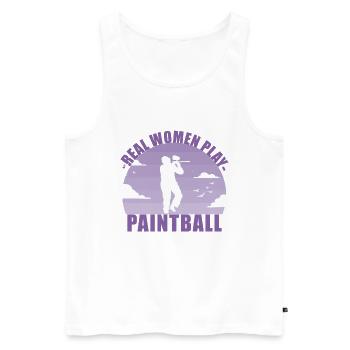 Paintball Paintballer Gotcha Girl Gift - Men's Premium Organic Tank Top - white - Front - AI Model Male 178 light (178cm)