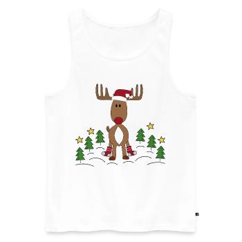 Design pour Noël - Débardeur bio Premium Homme - blanc - Devant - Michal (187cm)
