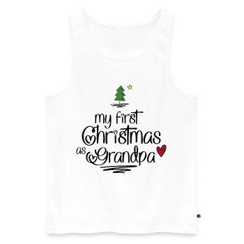 Cadeaux amusants pour grand-père pour Noël - Débardeur bio Premium Homme - blanc - Devant - Michal (187cm)
