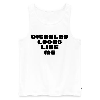 Eine behinderte Person sieht so aus * - Männer Premium Bio Tank Top - Weiß - Vorne - AI Model Male 178 light (178cm)