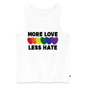 Homo Heart Lgbt Sexuality Statement Relationship - Men's Premium Organic Tank Top - white - Front - Michal (187cm)