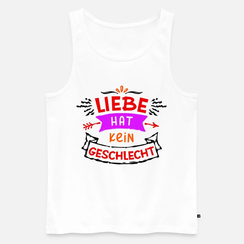 Lgbt Gleichgeschlechtliche Partnerschaft Statement - Männer Premium Bio Tank Top - Weiß