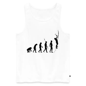 Human evolution, ice climbing, ice climbers - Men's Premium Organic Tank Top - white - Front - Michal (187cm)