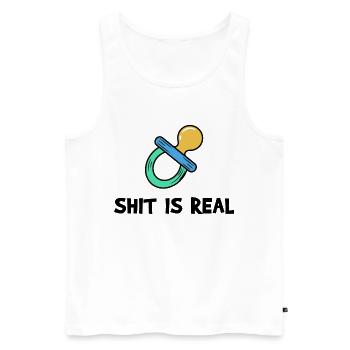 Pregnant Birth Statement Family Offspring - Men's Premium Organic Tank Top - white - Front - Michal (187cm)