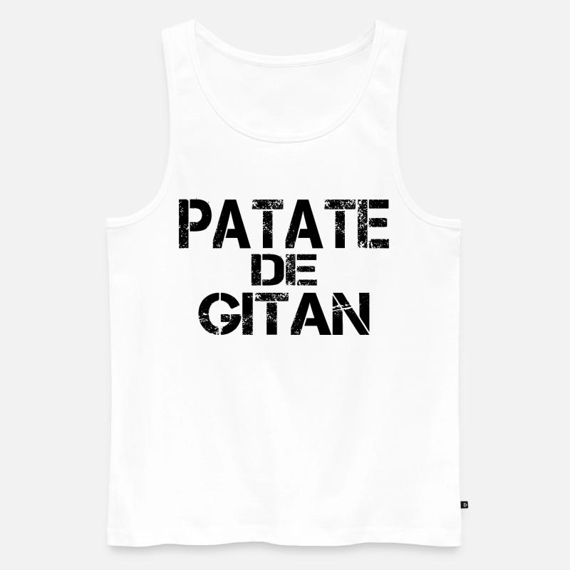 Patate de GITAN - Débardeur bio Premium Homme - blanc