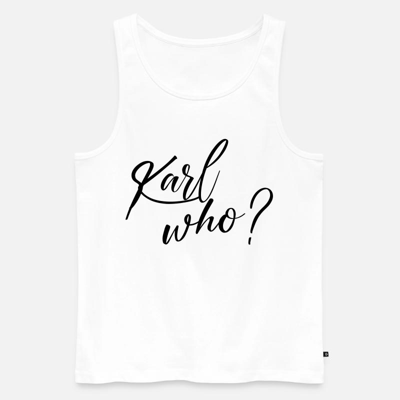 Karl wer? - Männer Premium Bio Tank Top - Weiß